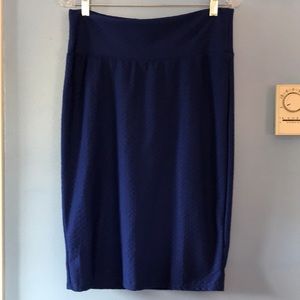 LuLaRoe blue pencil skirt, never worn, L